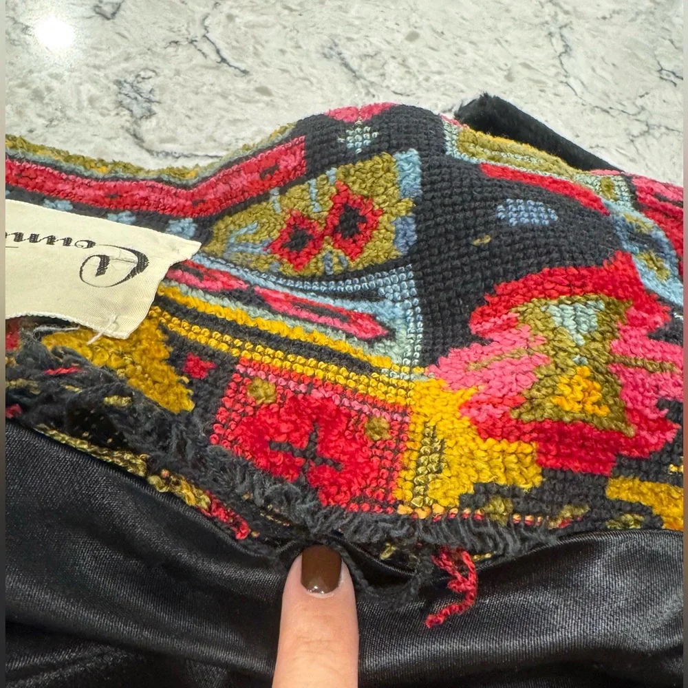 Vintage Country Pacer Tapestry Carpet Womens Coat 70s Boho Size S Flaws - Picture 11 of 12